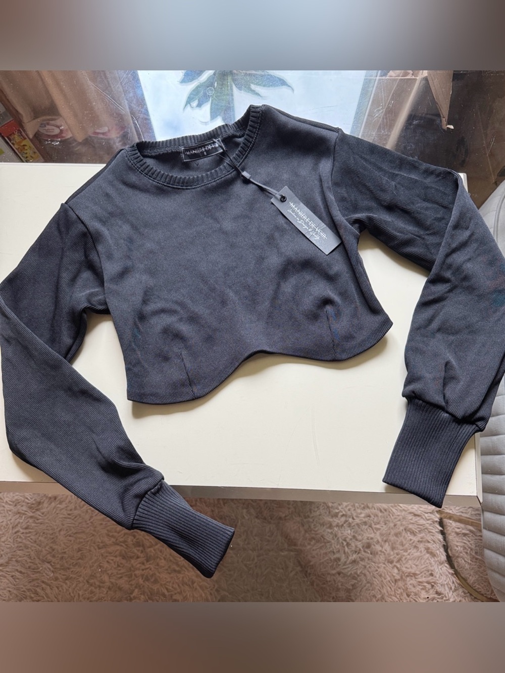 MDV Contour Knit Cropped Long Sleeve